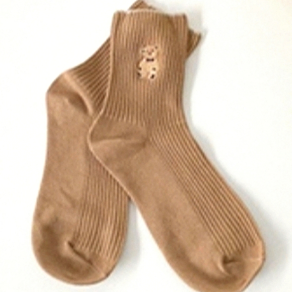 2 pack pair of 🧸 socks made of cotton, polyester, spandex blend. Black & brown. - Picture 3 of 8
